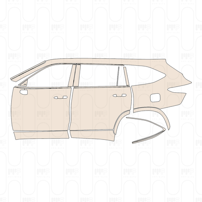 PPF prédécoupé Toyota Highlander (US) Platinum 2022