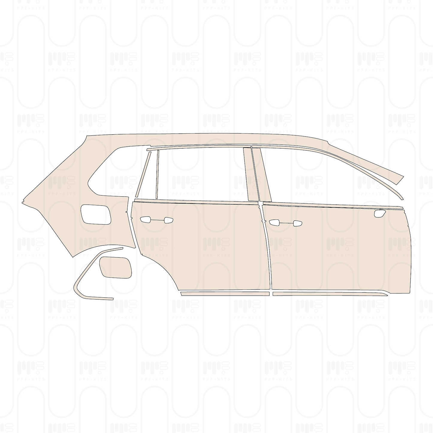 PPF prédécoupé Volkswagen Tiguan (EU) Elegance 2023