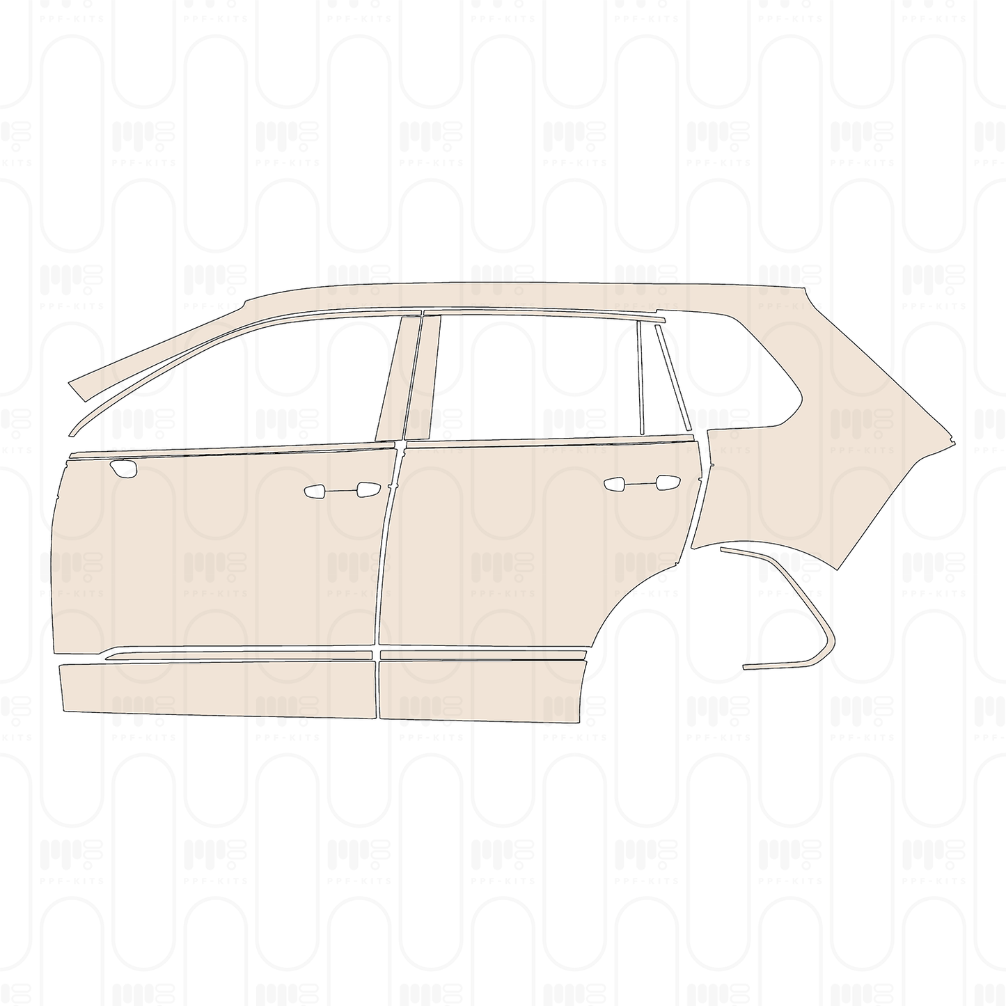 PPF prédécoupé Volkswagen Tiguan (EU) R 2023