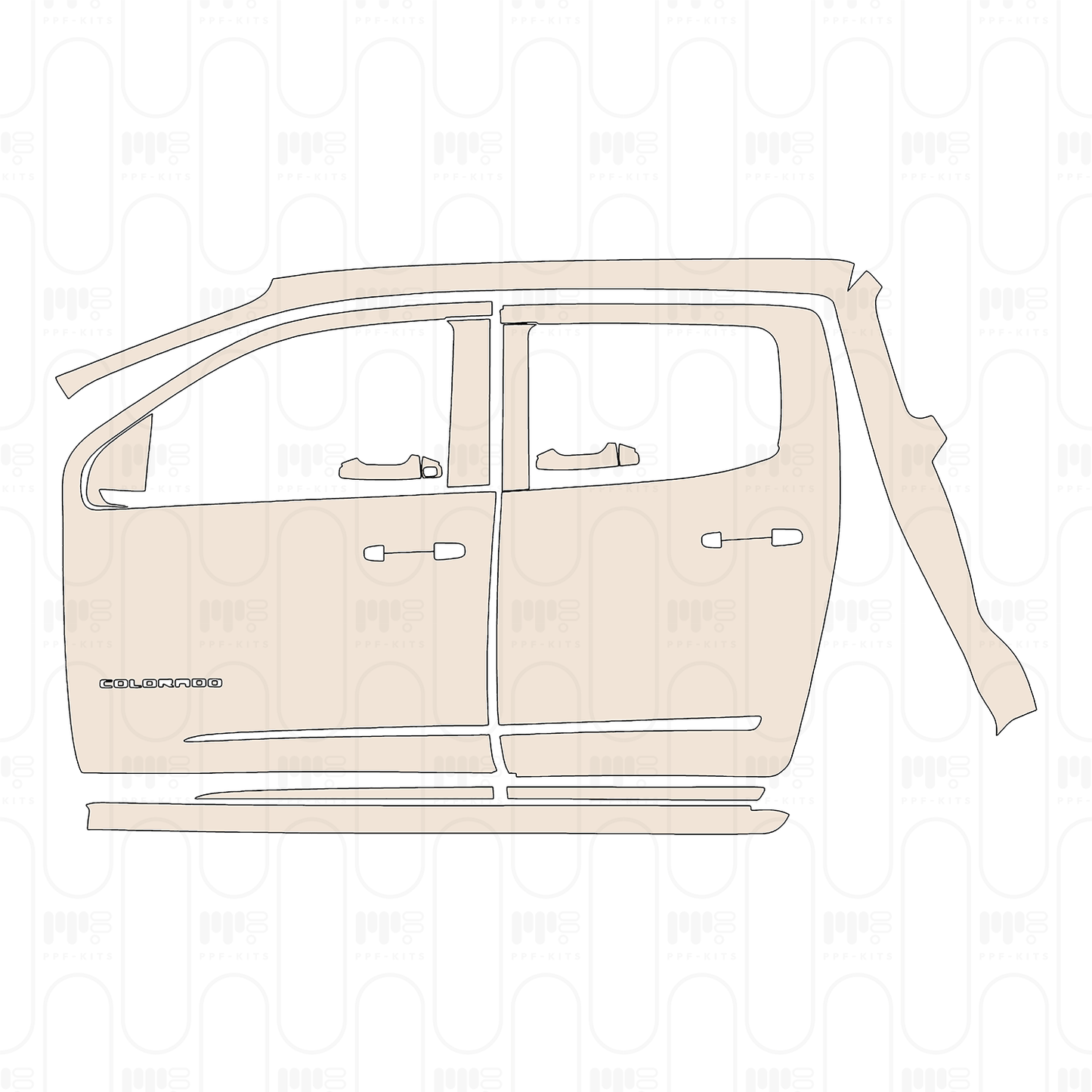 PPF prédécoupé Chevrolet Colorado Crew Cab ZR2 2022