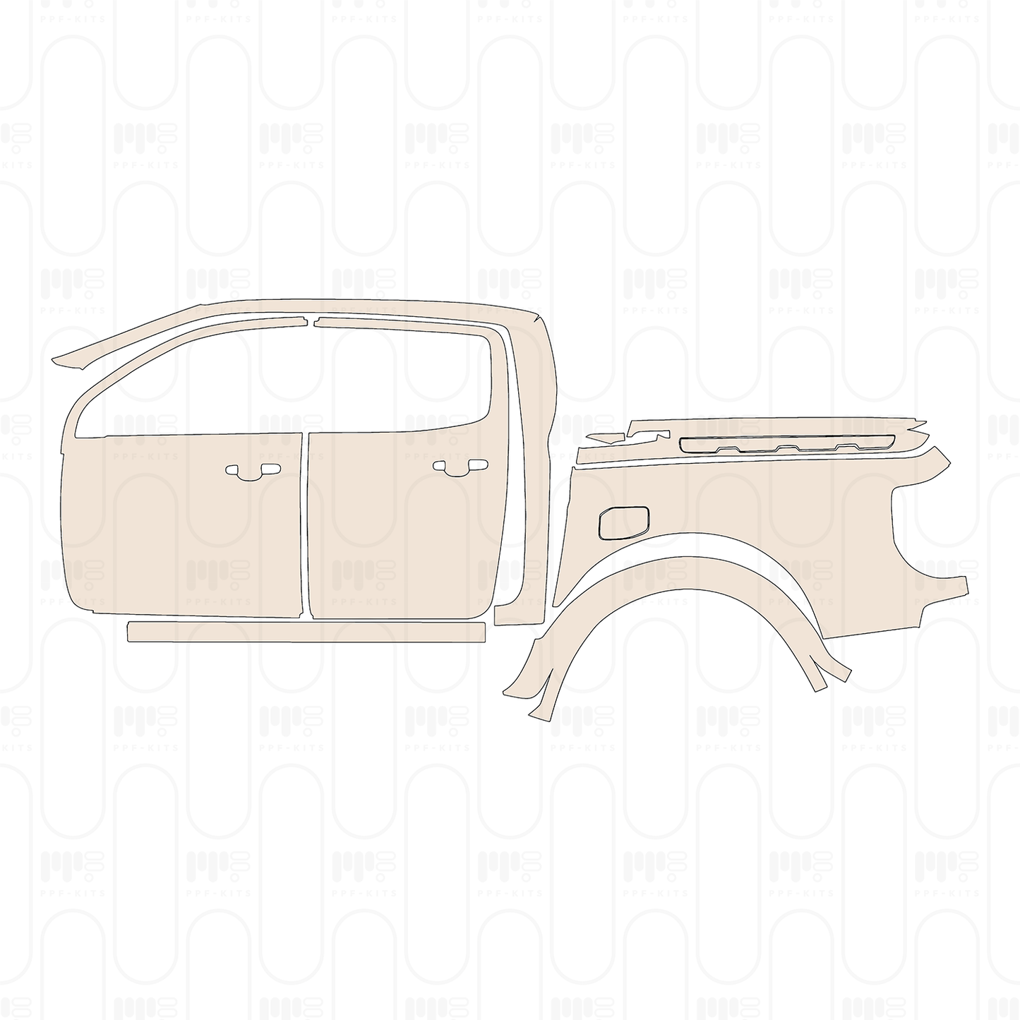 PPF prédécoupé Ford Ranger (EU) Raptor 2022