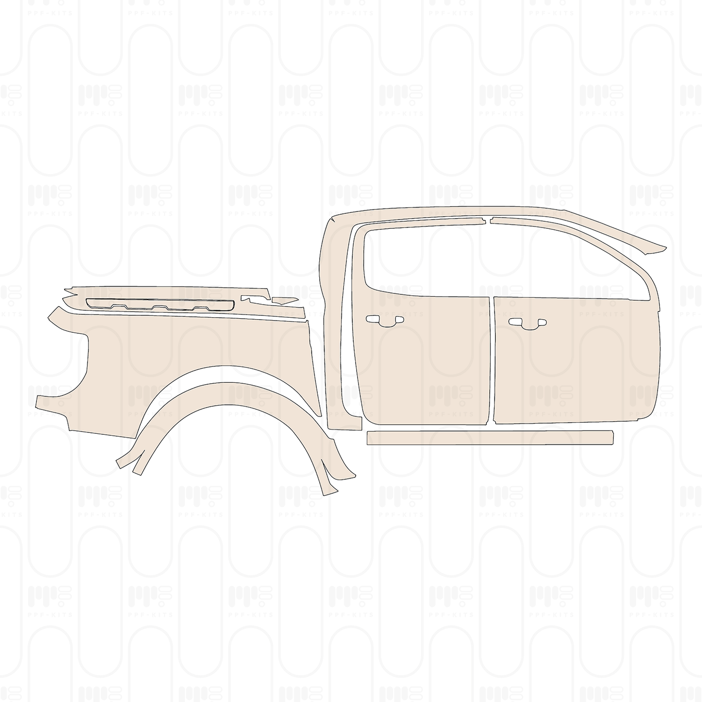 PPF prédécoupé Ford Ranger (EU) Raptor 2022