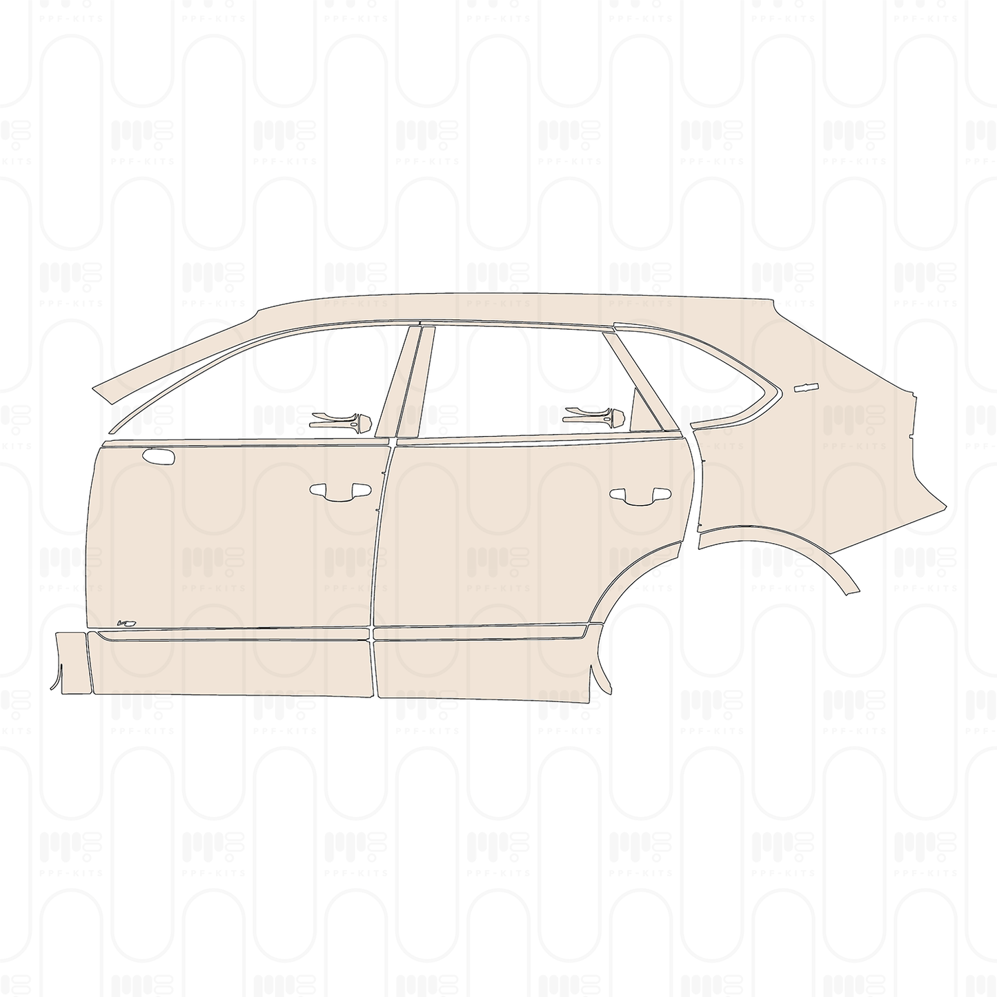PPF prédécoupé Bentley Bentayga Standard Wheelbase Base 2021