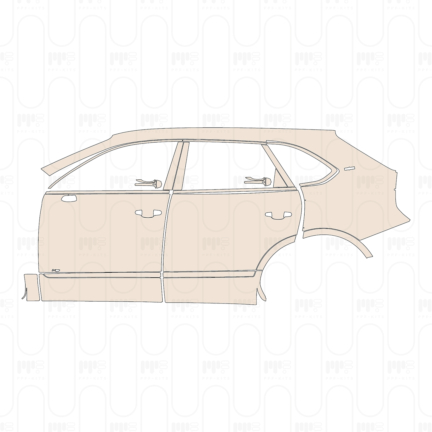 PPF prédécoupé Bentley Bentayga Standard Wheelbase Base 2021