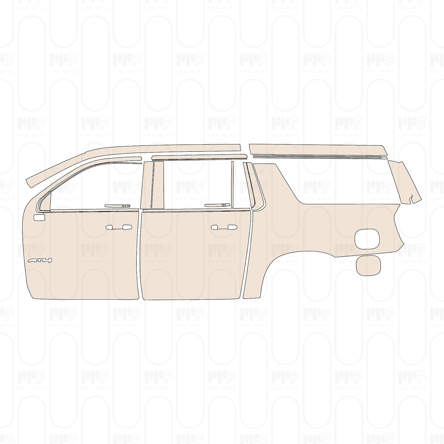 PPF prédécoupé GMC Yukon XL AT4 2025