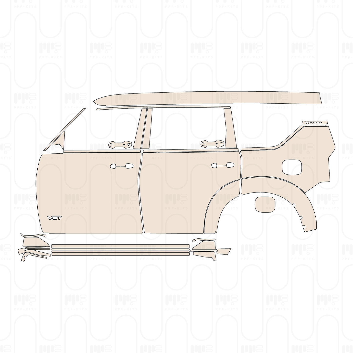 PPF prédécoupé Nissan Patrol (ME) Nismo 2025