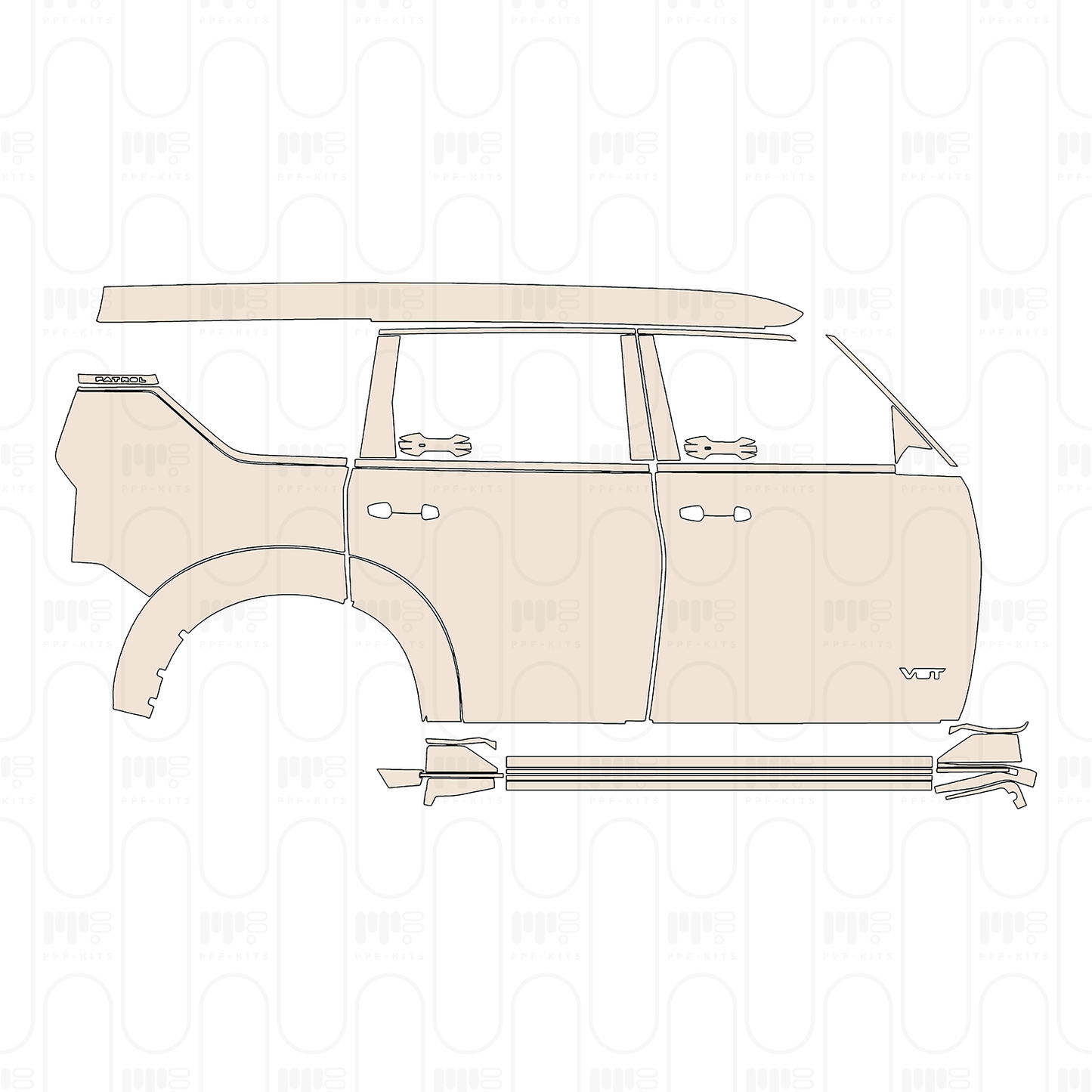 PPF prédécoupé Nissan Patrol (ME) Nismo 2025