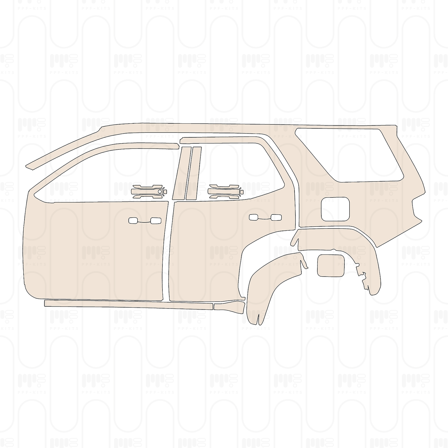 PPF prédécoupé Toyota 4 Runner Platinum 2025