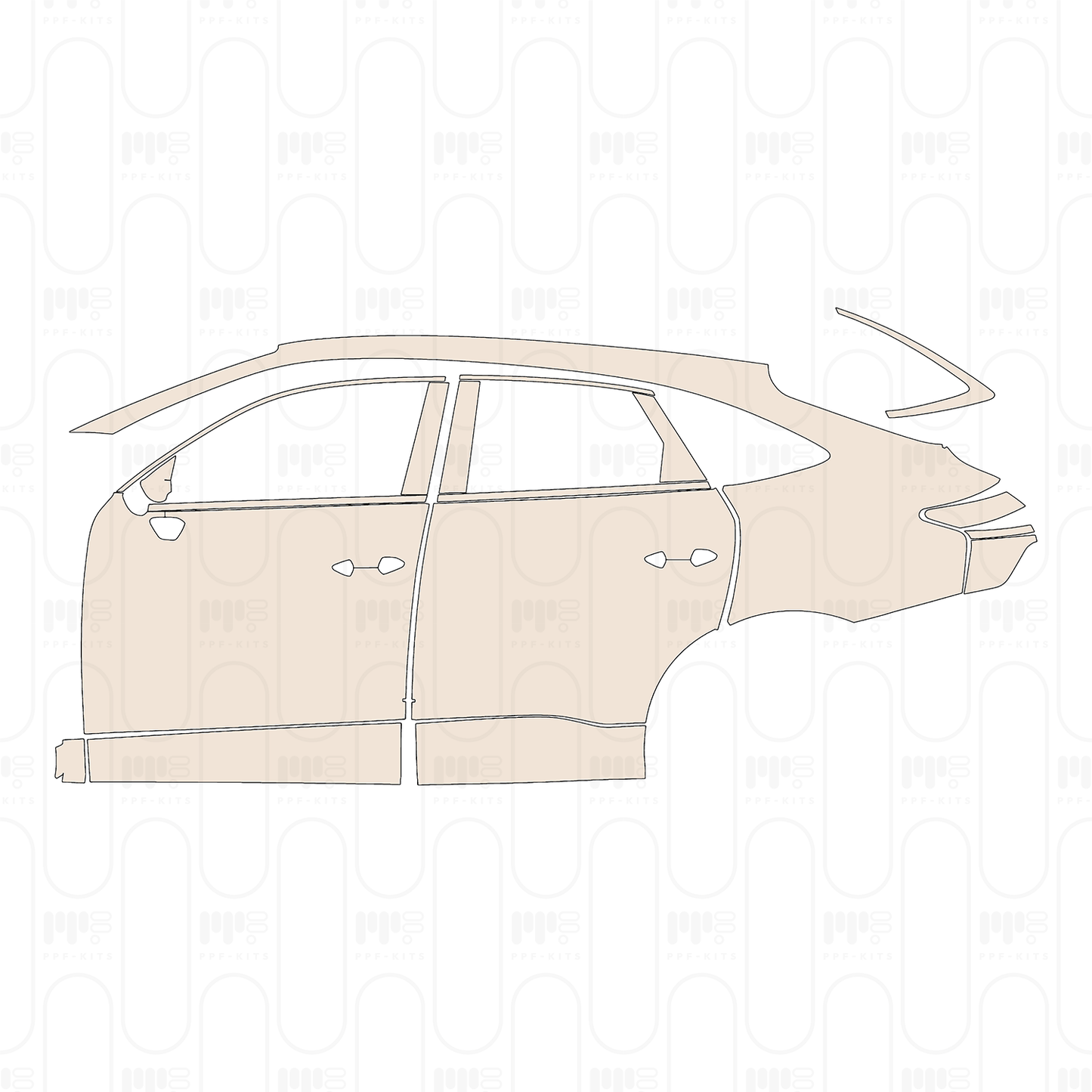 PPF prédécoupé Audi Q3 Sportback Base 2026