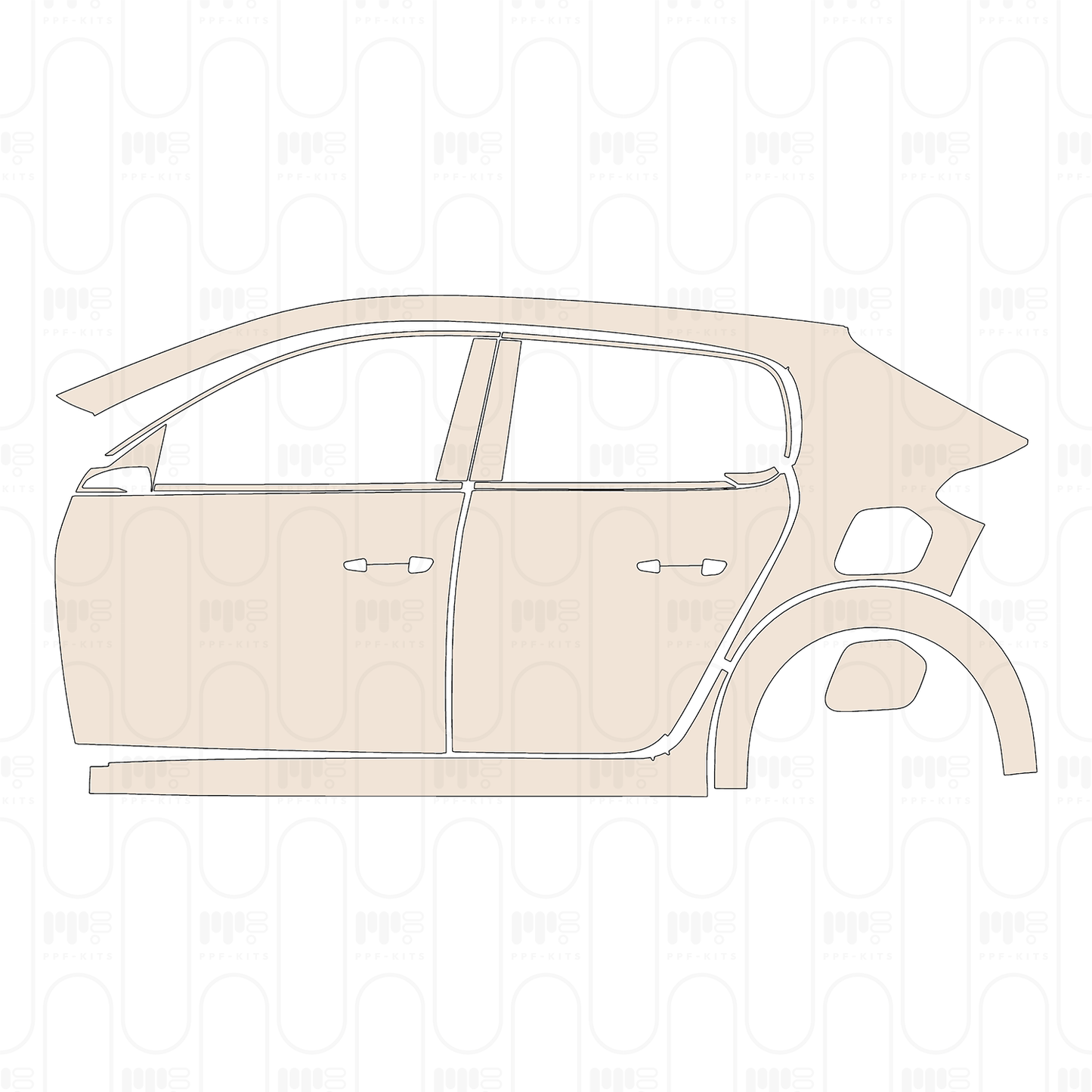 PPF prédécoupé Peugeot 208 (EU) GT 2026