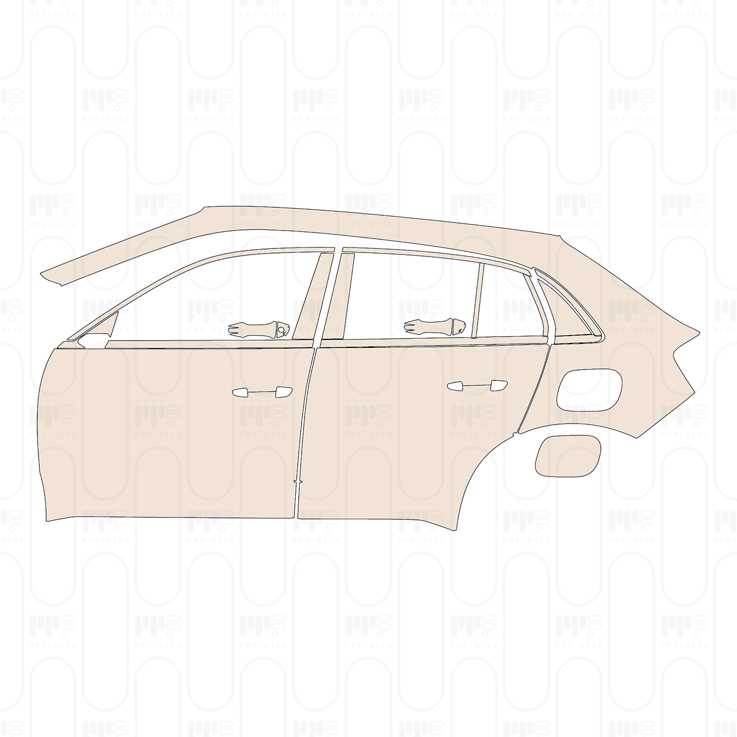 PPF prédécoupé Fiat 600e 2025