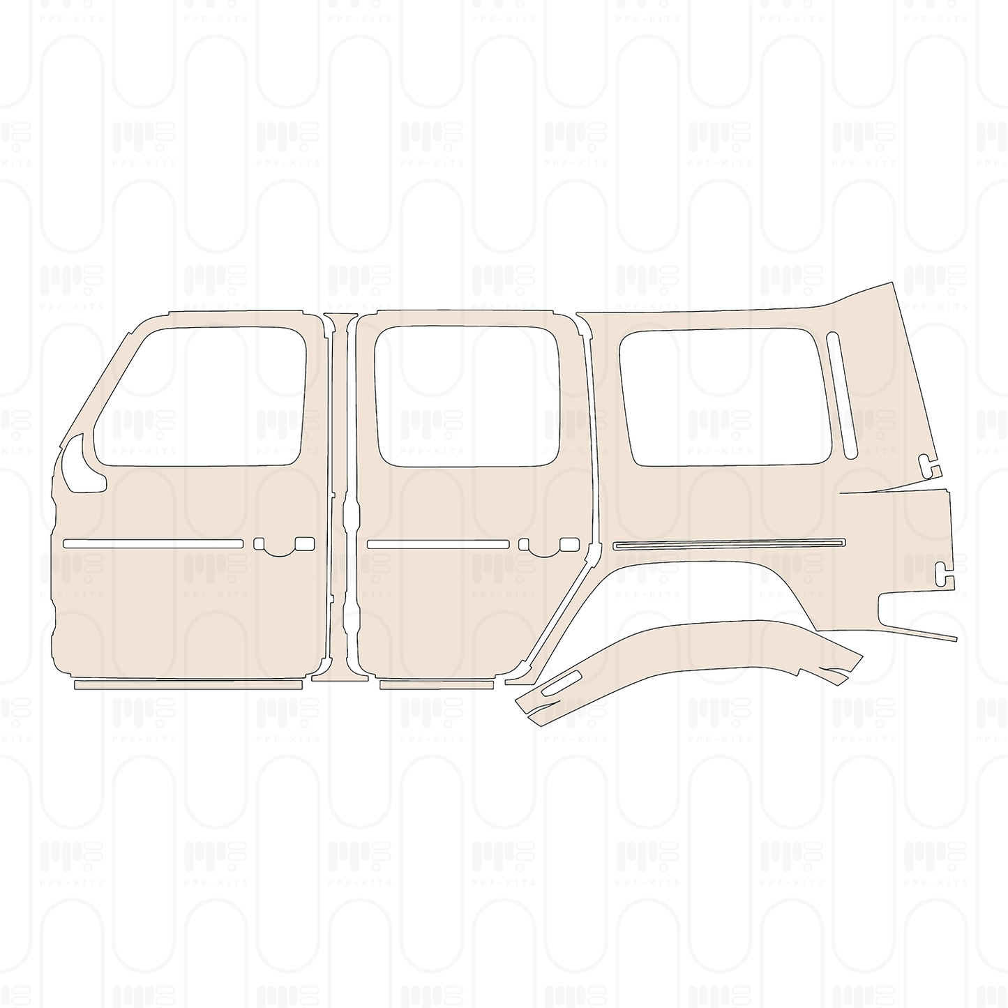 PPF prédécoupé Mercedes-Benz G Class G 580 mit EQ Technologie (2027) Base 2026