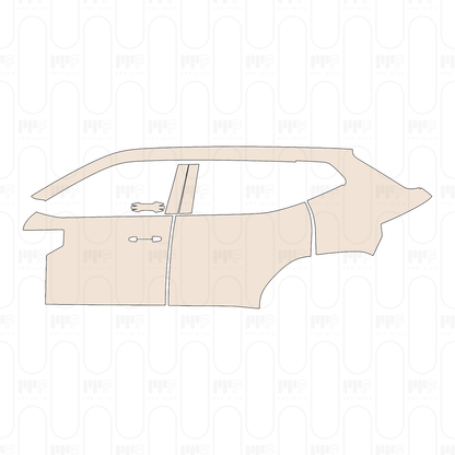Rear Bumper with 4 PDC (Parking Sensors), single-side exhaust
