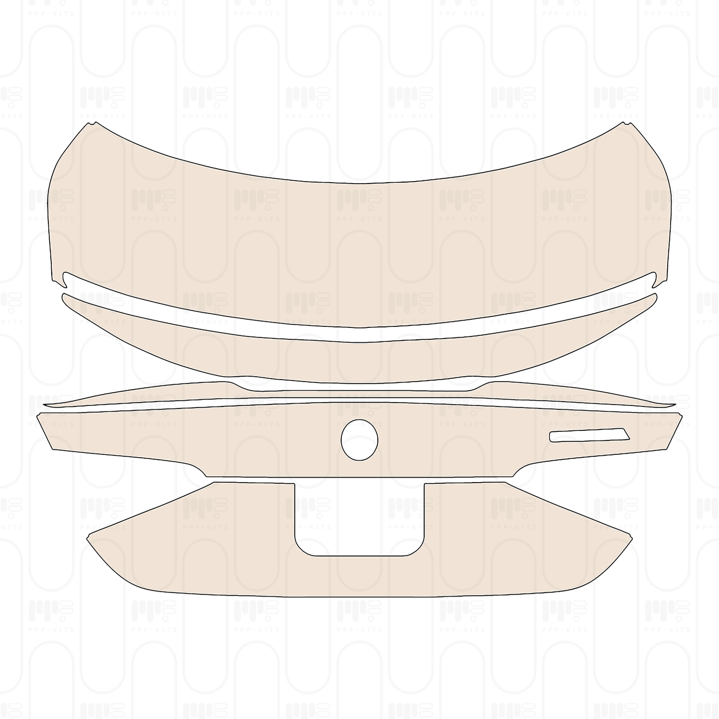 Trunk Lid without "Mach-E" Emblem