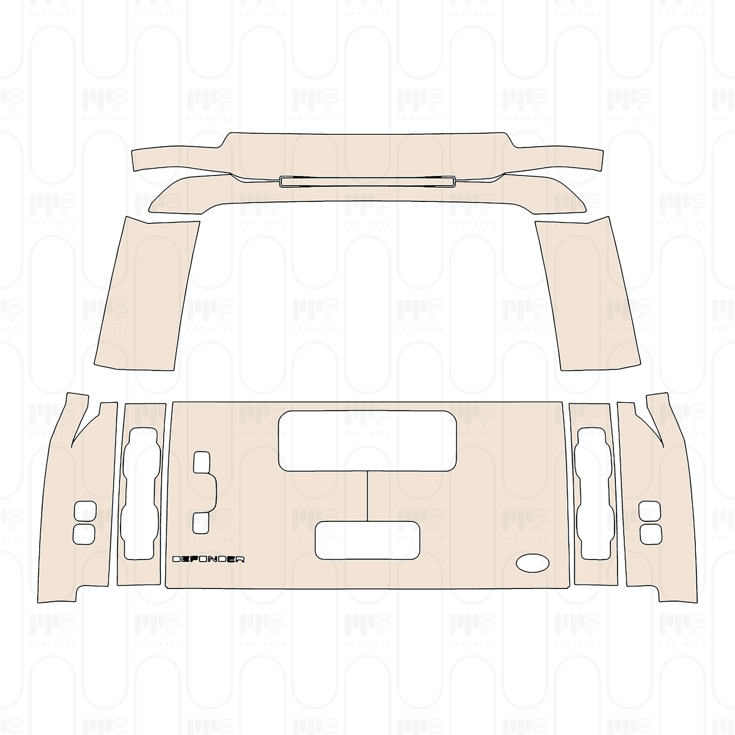 Trunk Lid with "DeFender" Emblem