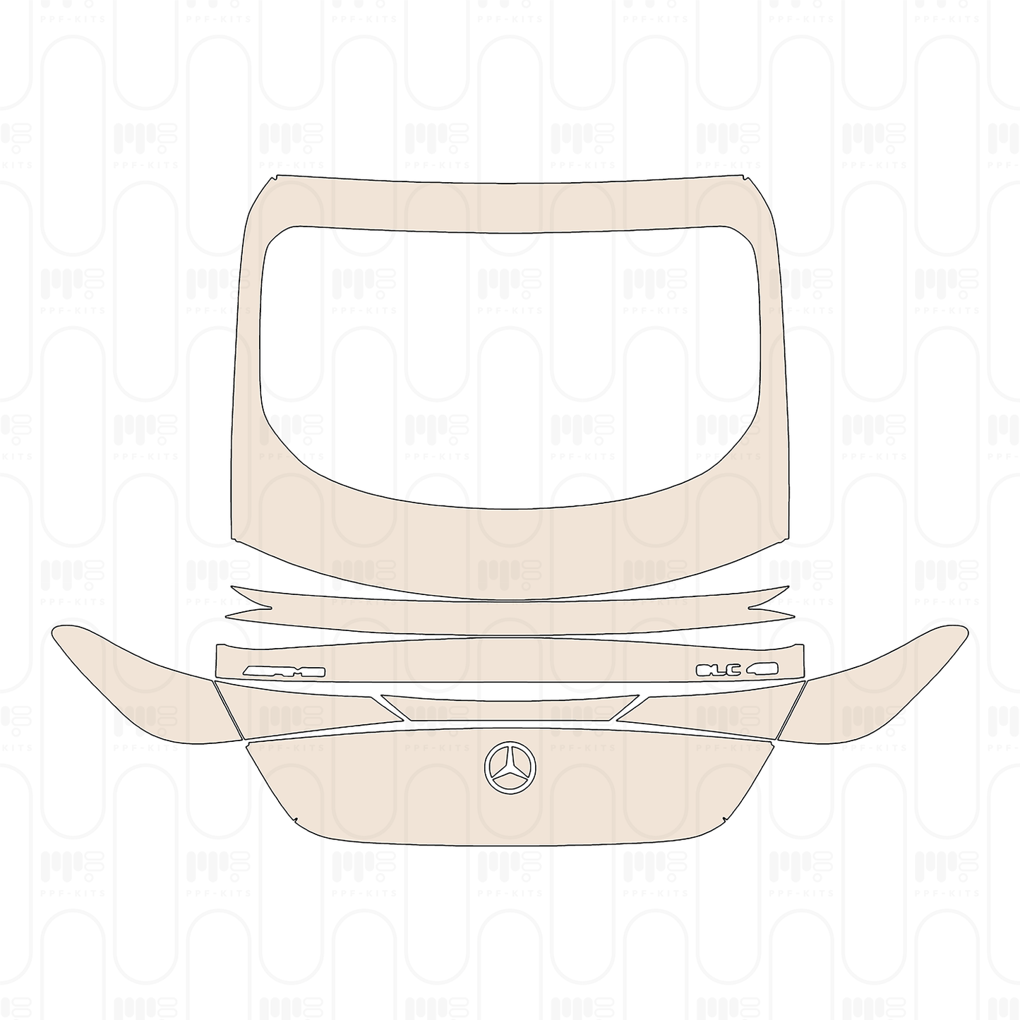 Trunk Lid with "AMG" & "GLC 43" Emblem
