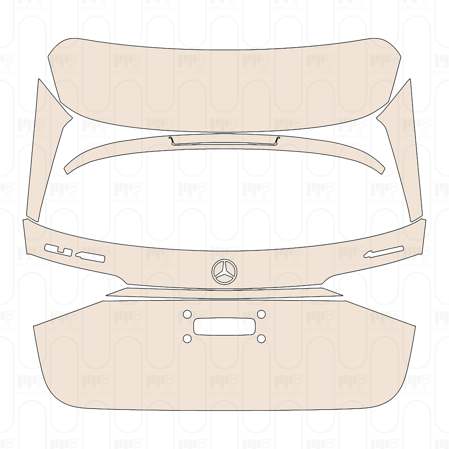 (left) Door+Side Skirt+Rear Fender without fuel cap cutout