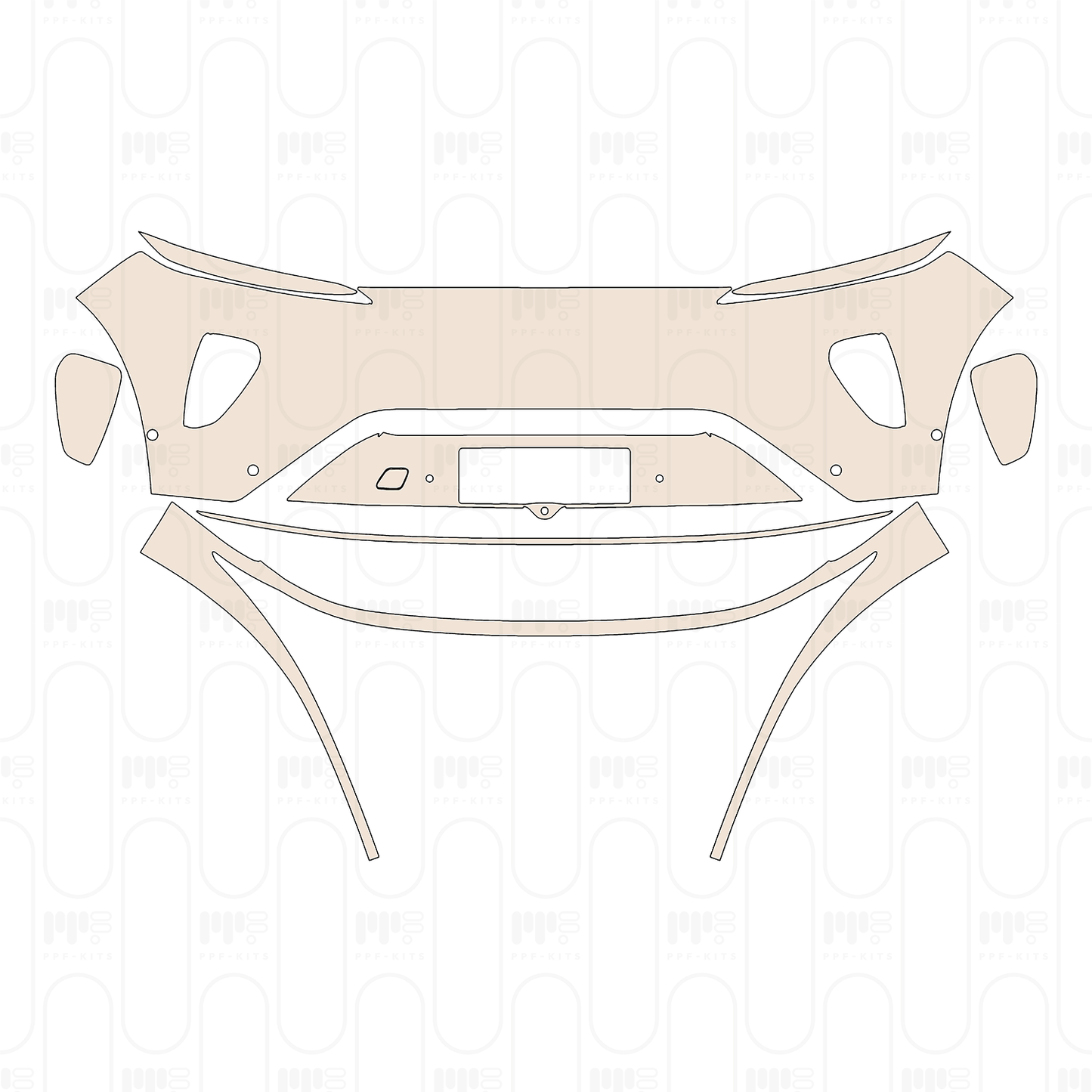 (left) Rear Fender one-piece, with "V8" Emblem