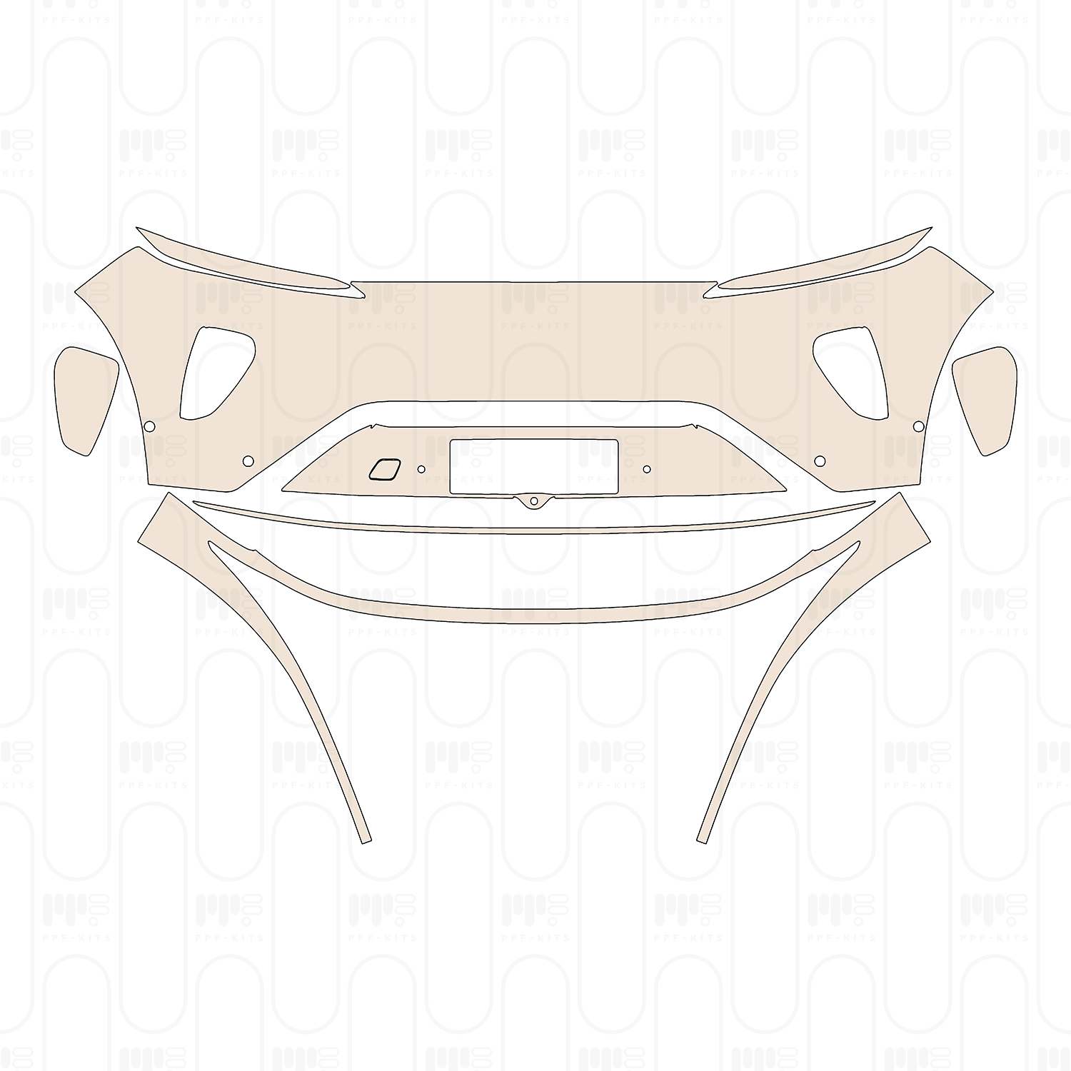 (left) Rear Fender one-piece, with "V8" Emblem