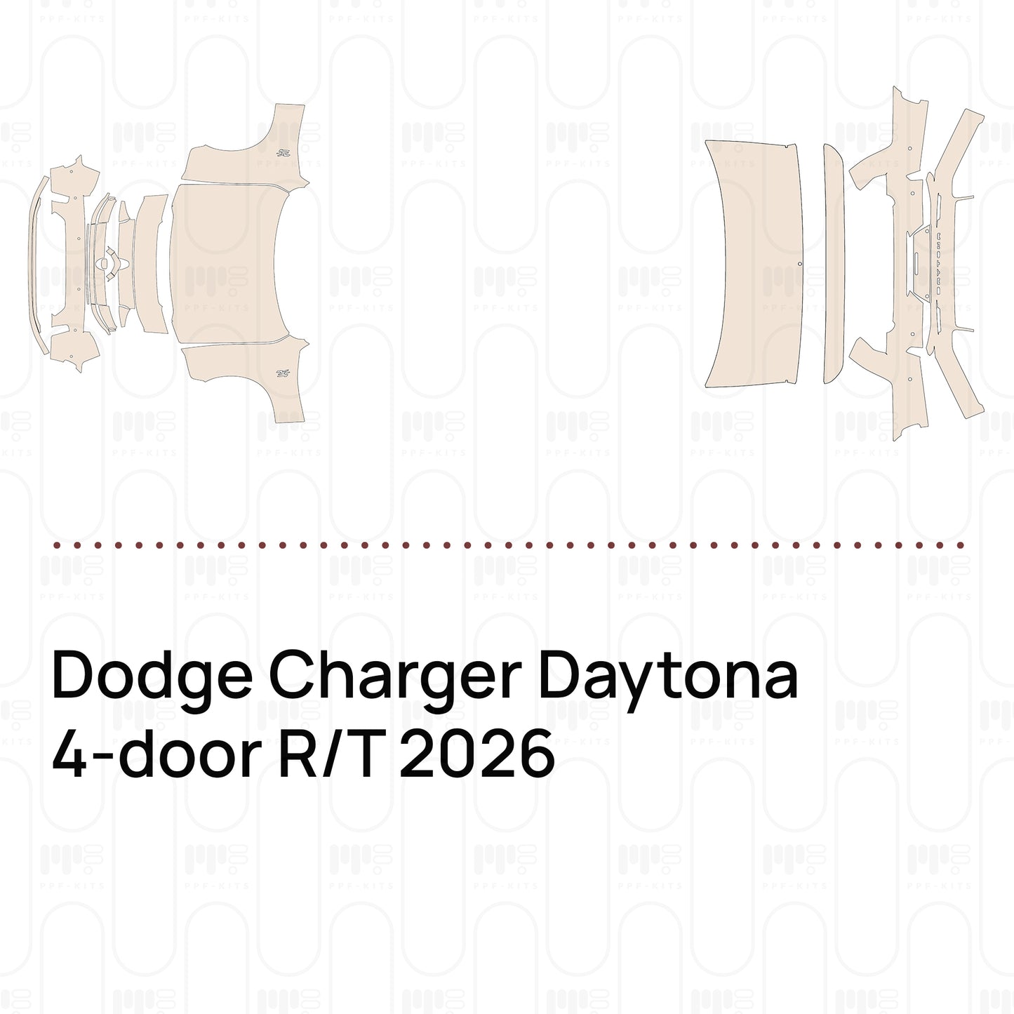 Dodge Charger Daytona 4-door R T 2026 – PPF prédécoupé