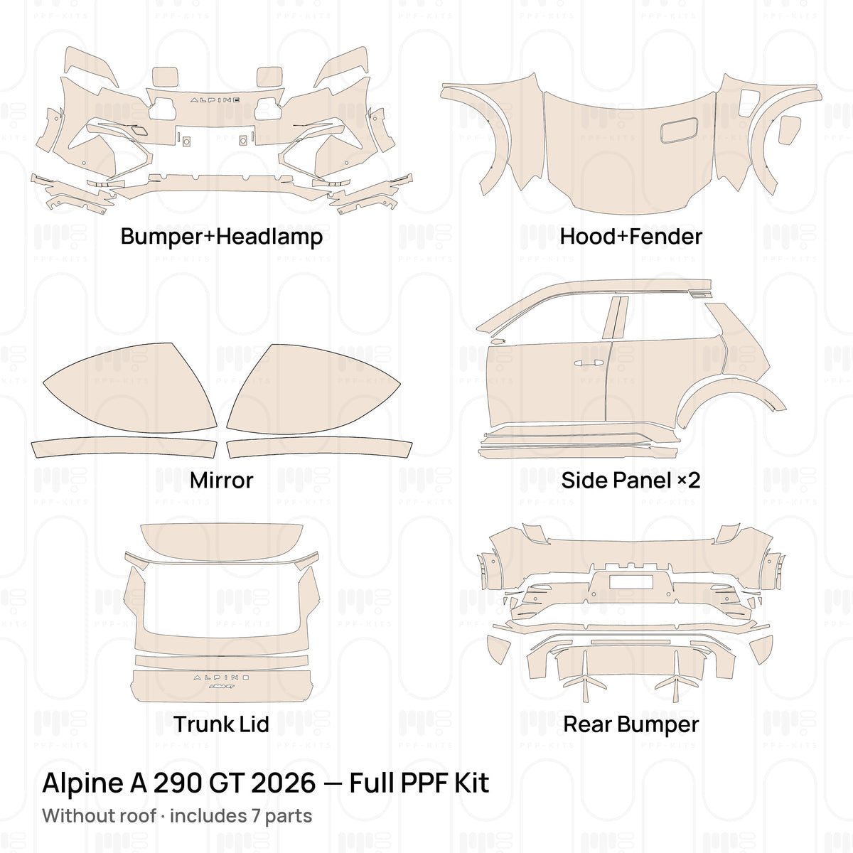 Without roof / PPF-Kits PK-G2