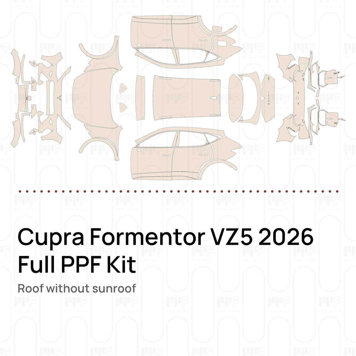 Roof without sunroof / PPF-Kits PK-G2