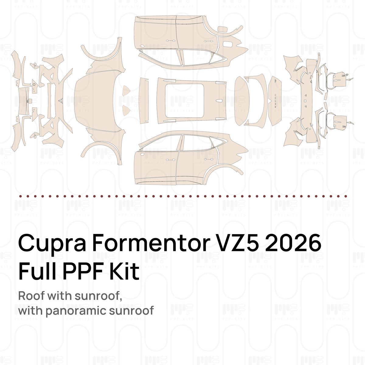 Roof with sunroof, with panoramic sunroof / PPF-Kits PK-G2