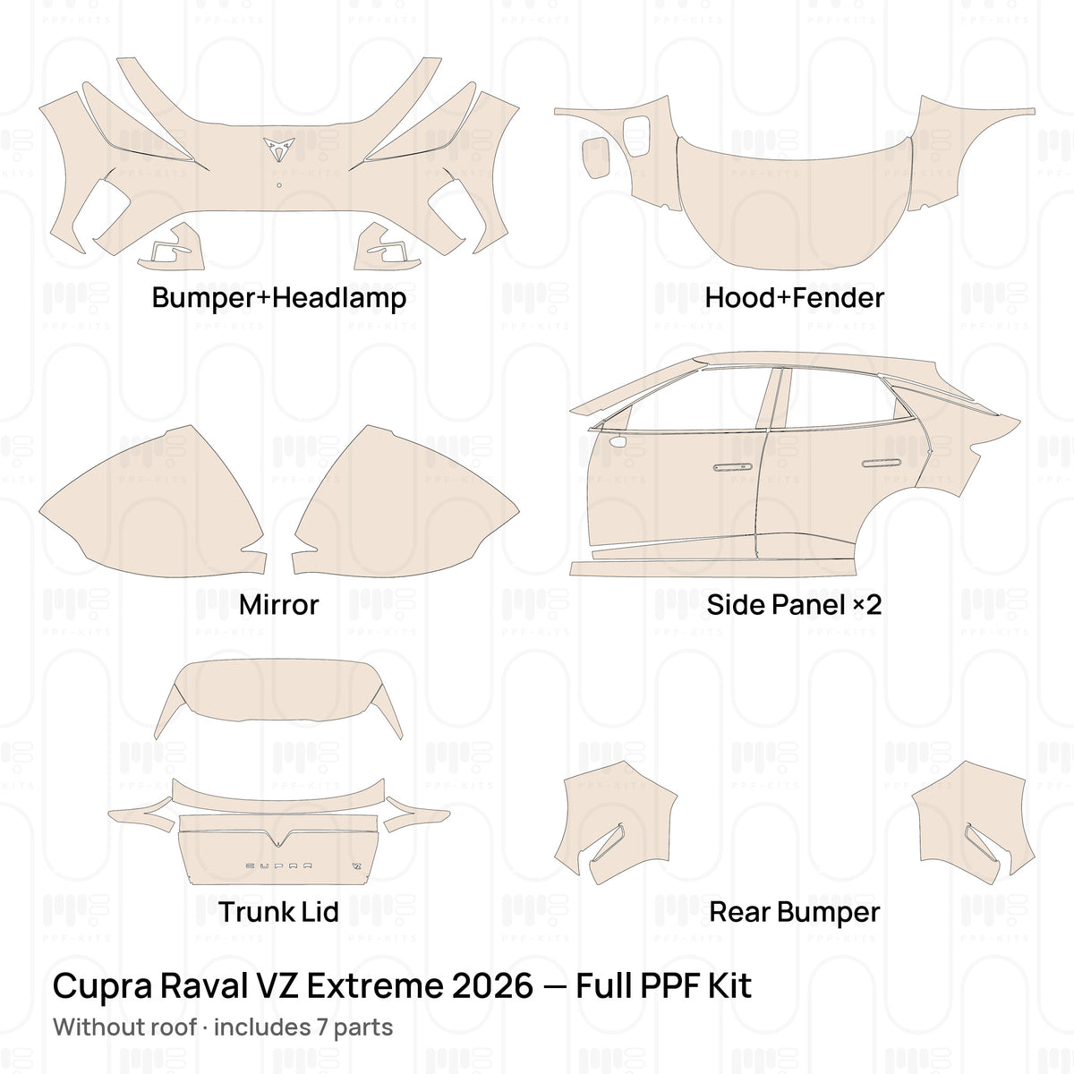 Without roof / PPF-Kits PK-G2