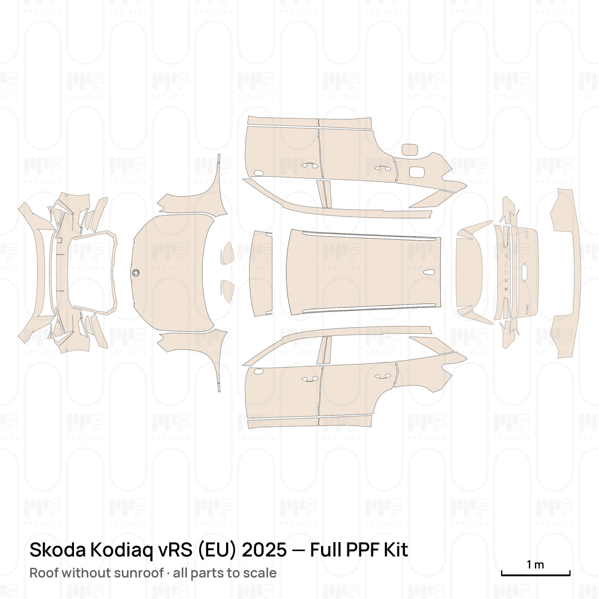 Roof without sunroof / PPF-Kits PK-G2