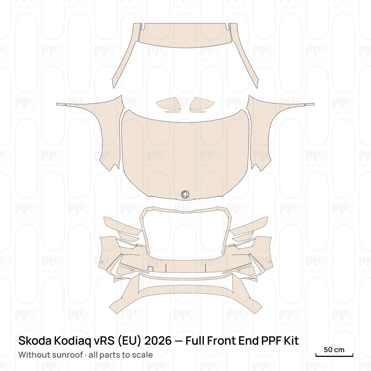 Without sunroof / PPF-Kits PK-G2