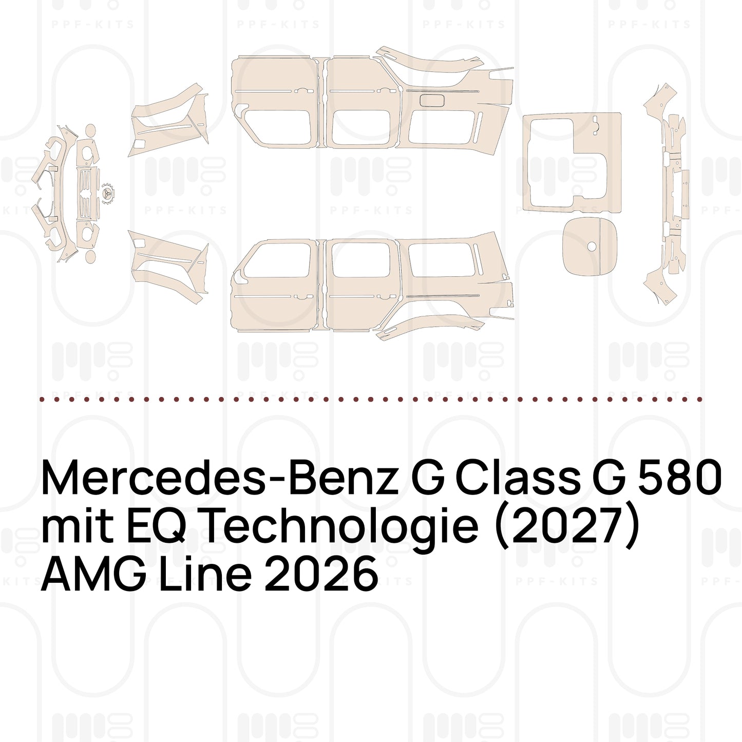 PPF prédécoupé Mercedes-Benz G Class G 580 mit EQ Technologie (2027) AMG Line 2026