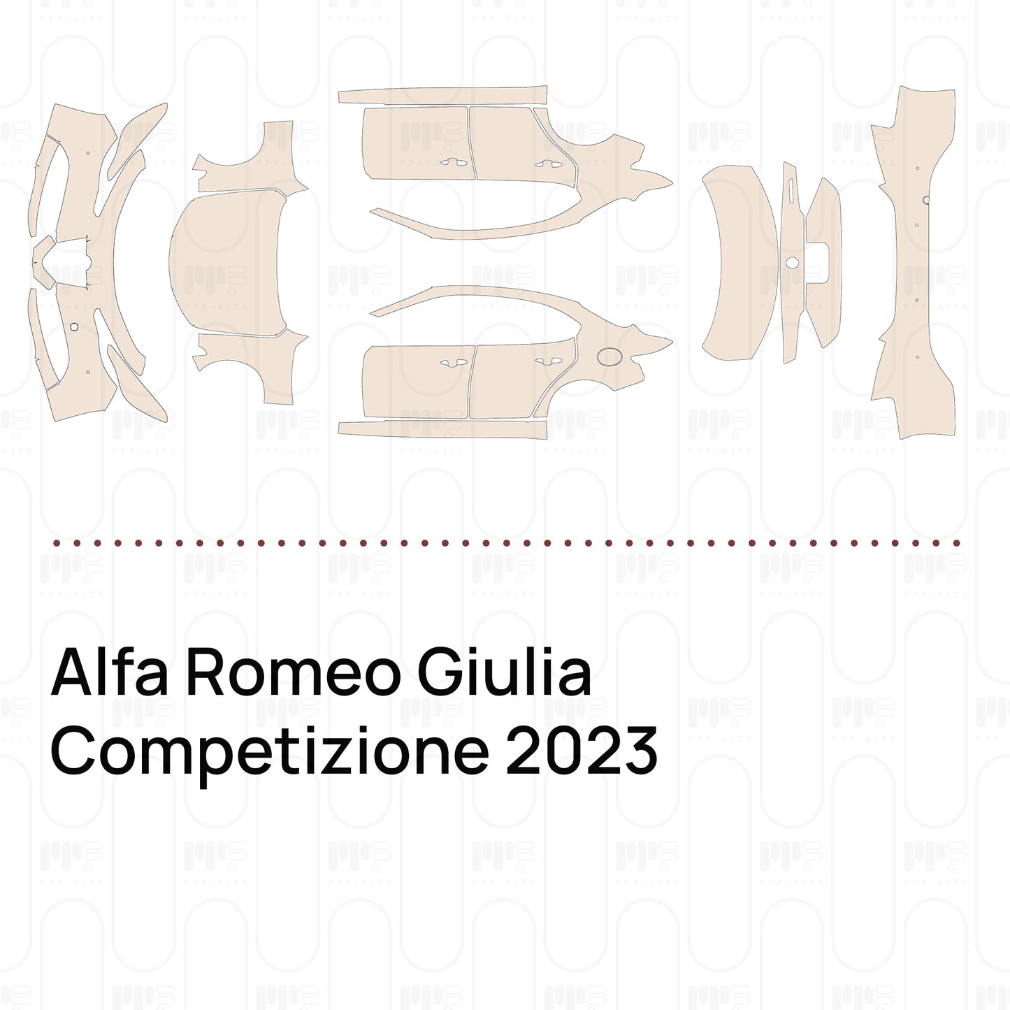 PPF prédécoupé Alfa Romeo Giulia Competizione 2023