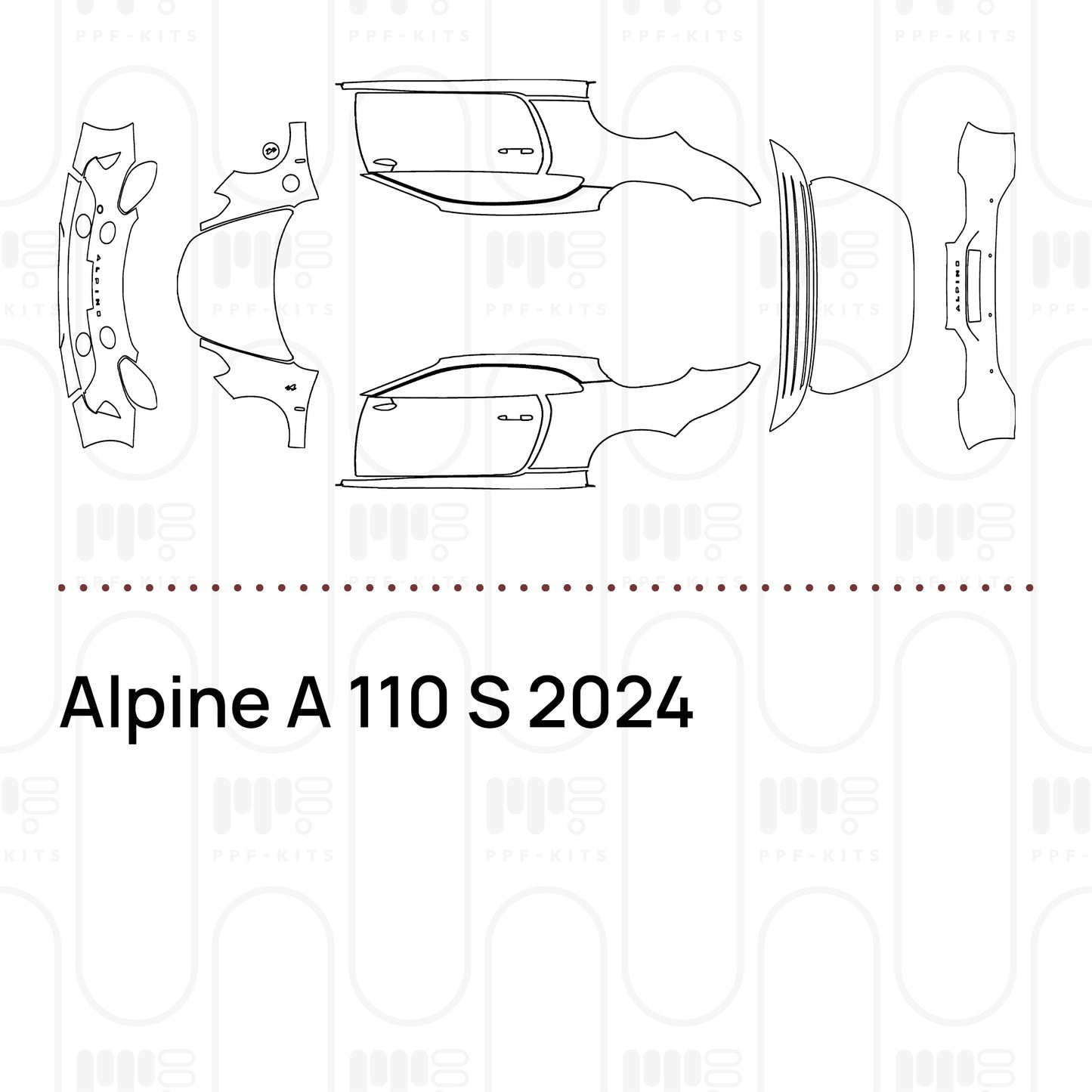PPF prédécoupé Alpine A 110 S 2024
