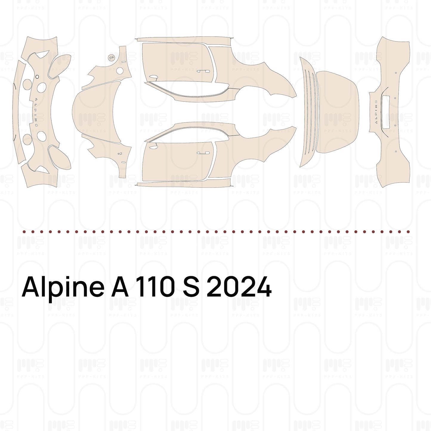 PPF prédécoupé Alpine A 110 S 2024