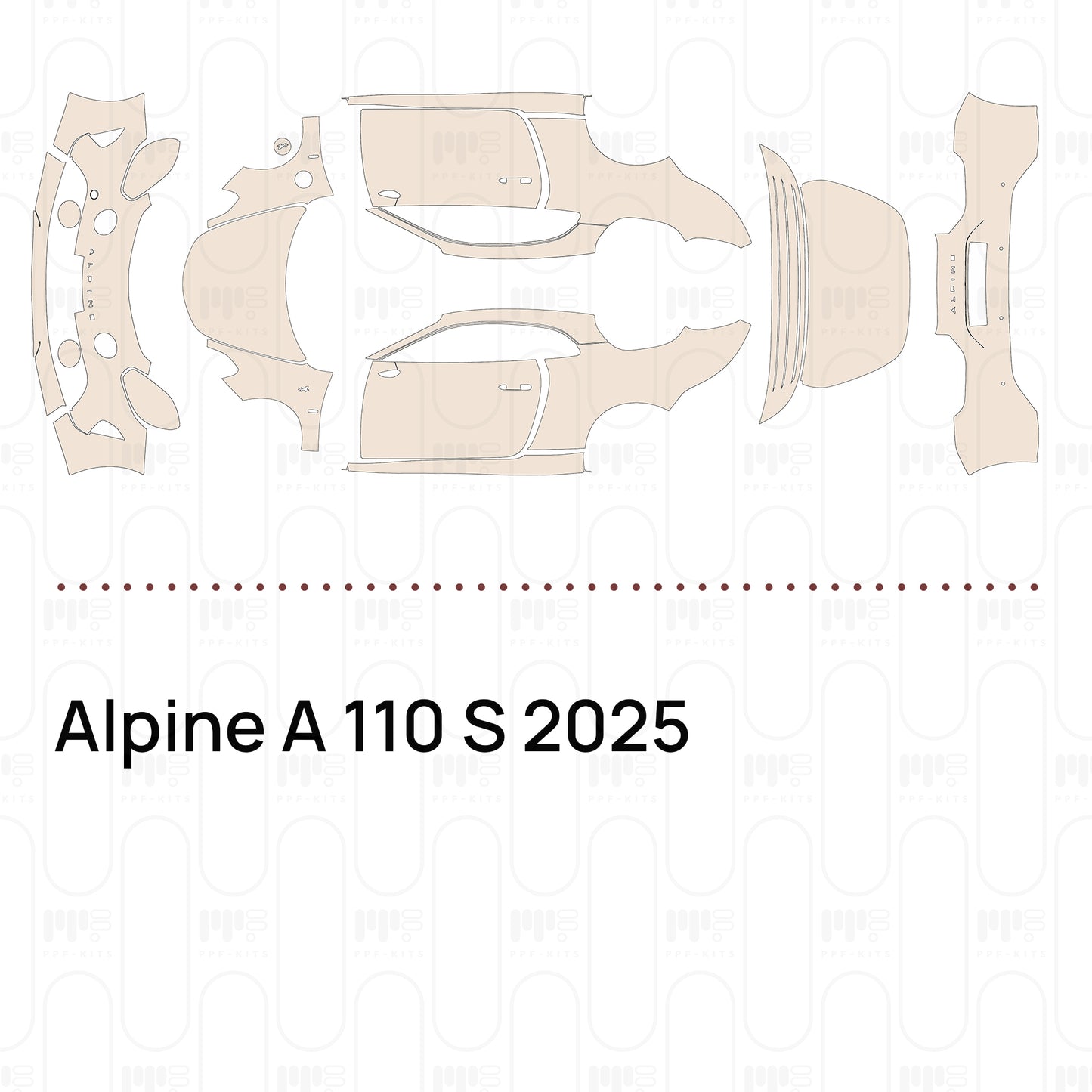PPF prédécoupé Alpine A 110 S 2025