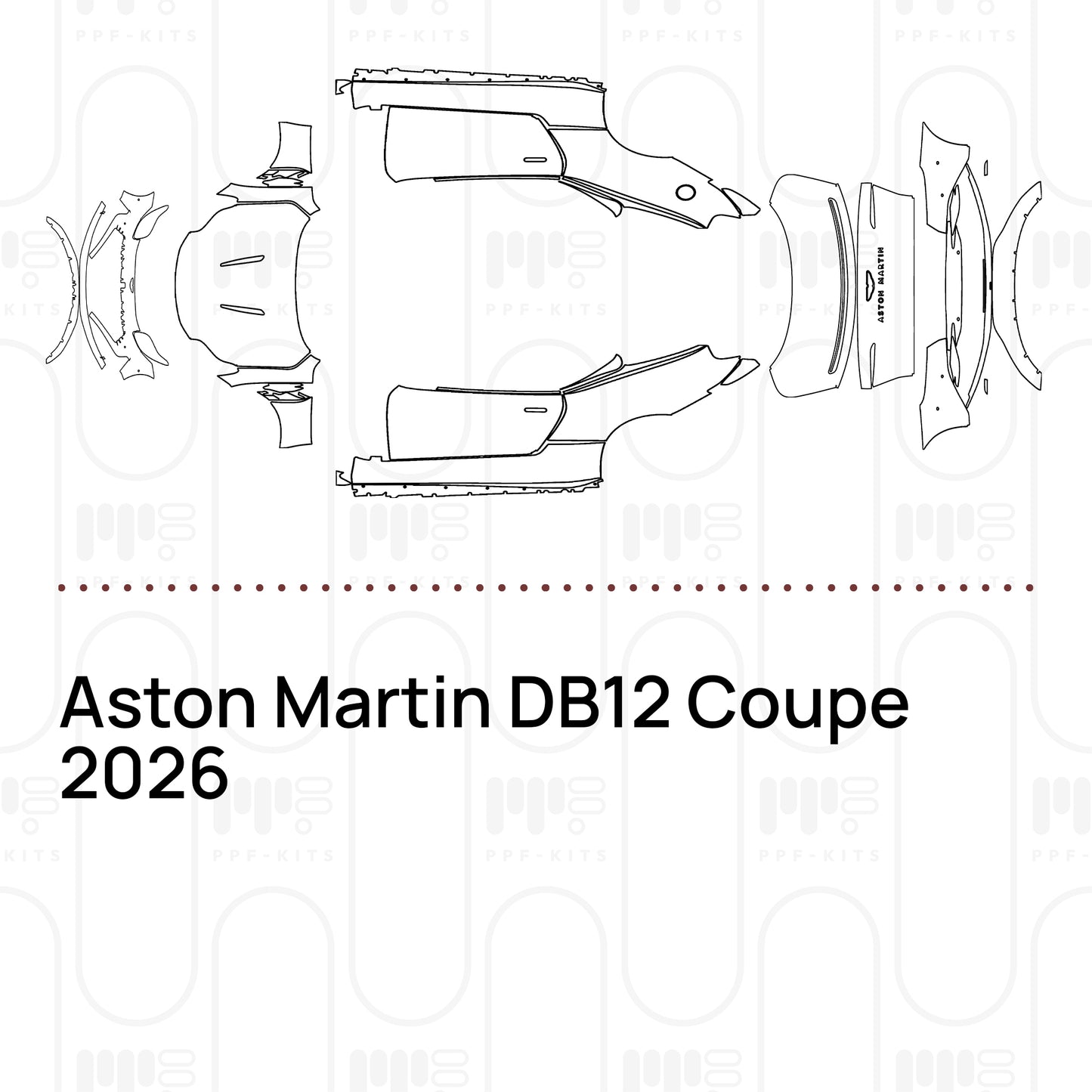 PPF prédécoupé Aston Martin DB12 Coupe 2026