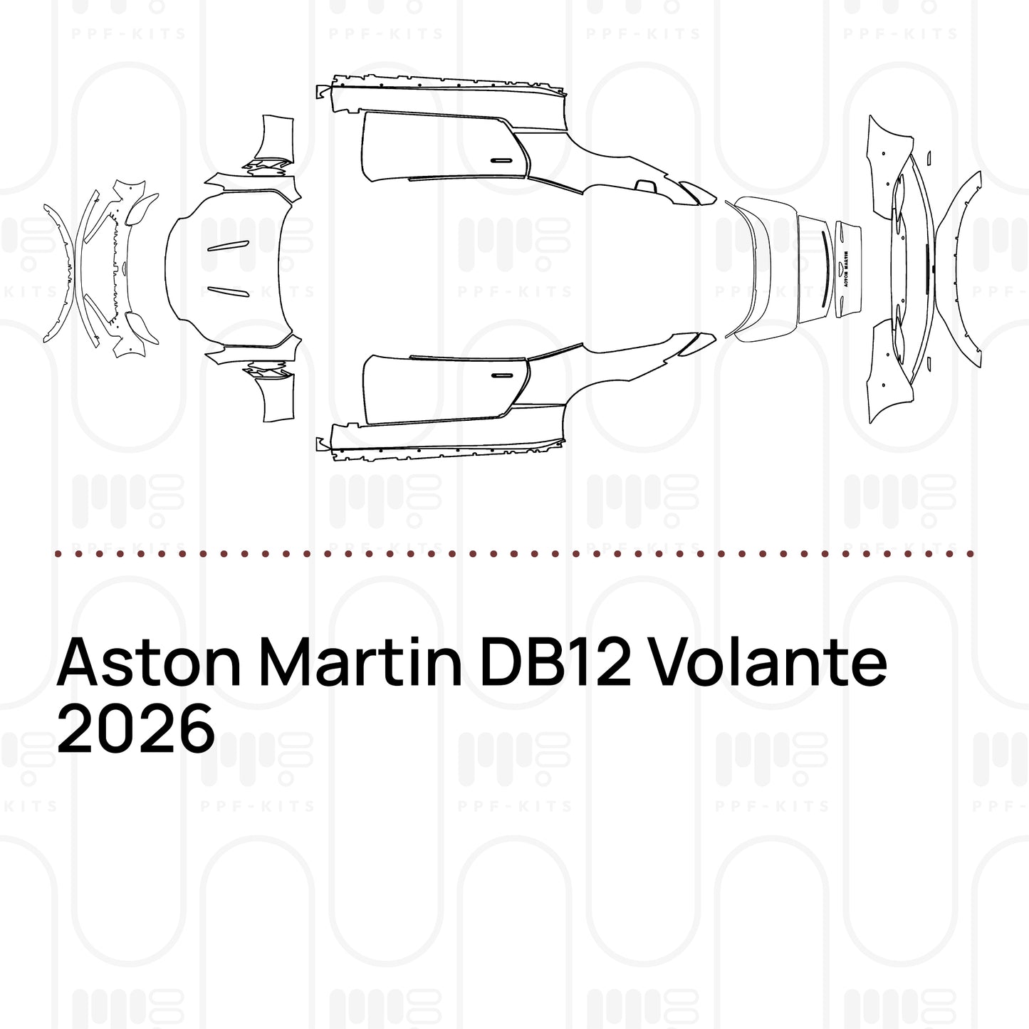 PPF prédécoupé Aston Martin DB12 Volante 2026