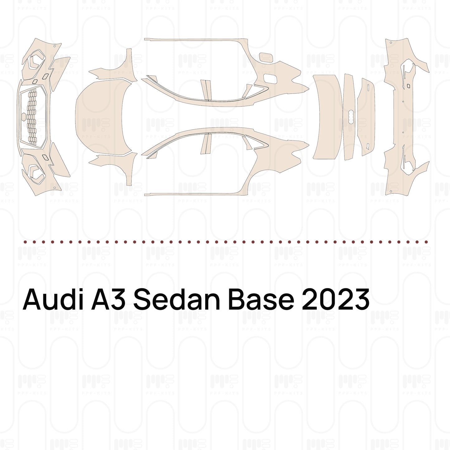 PPF prédécoupé Audi A3 Sedan Base 2023