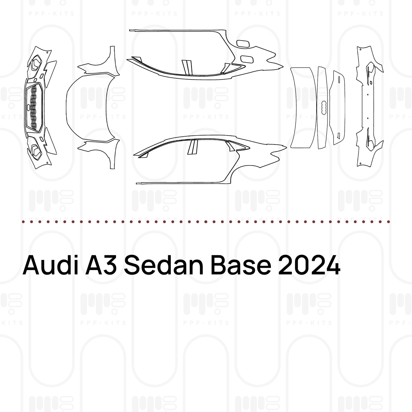 PPF prédécoupé Audi A3 Sedan Base 2024