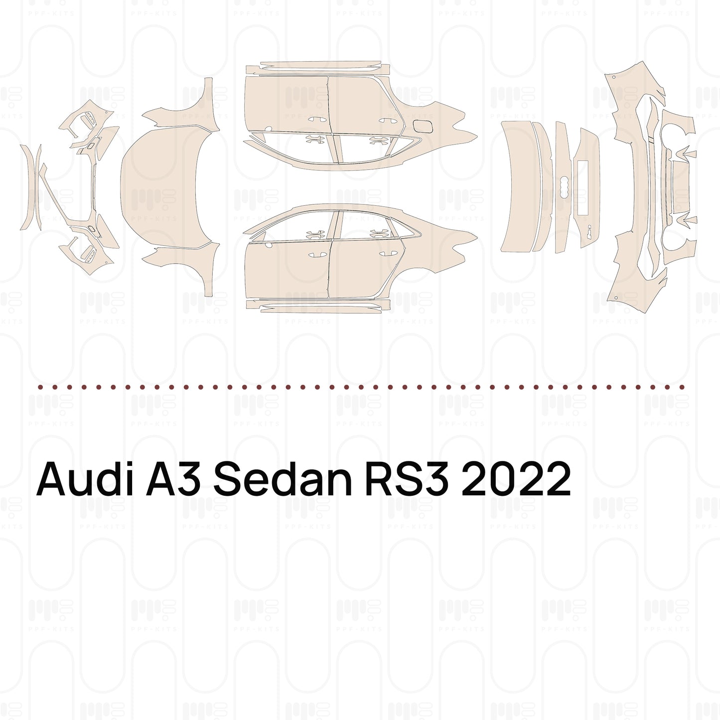 PPF prédécoupé Audi A3 Sedan RS3 2022