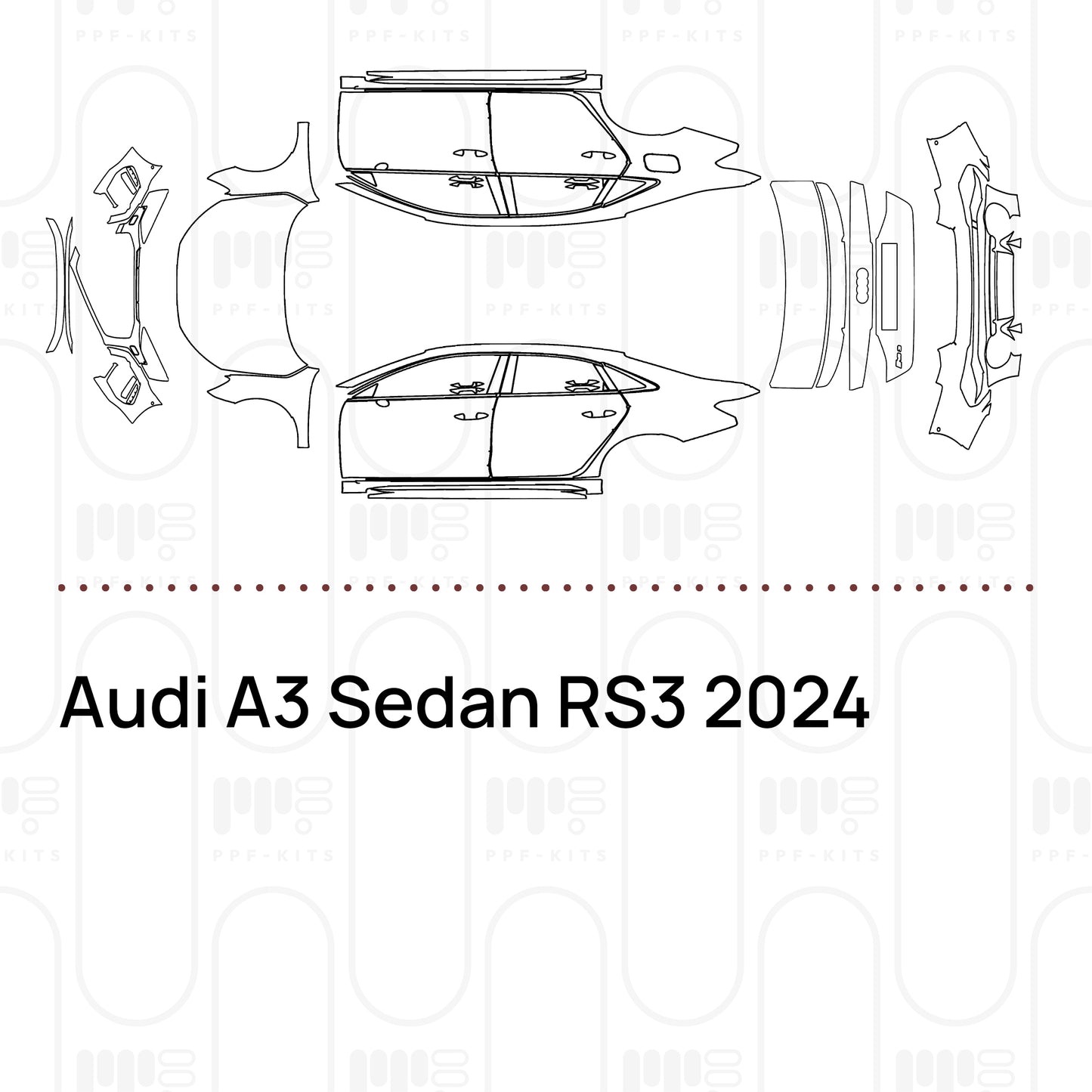 PPF prédécoupé Audi A3 Sedan RS3 2024