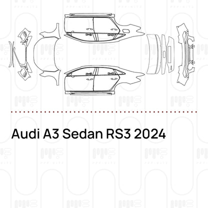 PPF prédécoupé Audi A3 Sedan RS3 2024
