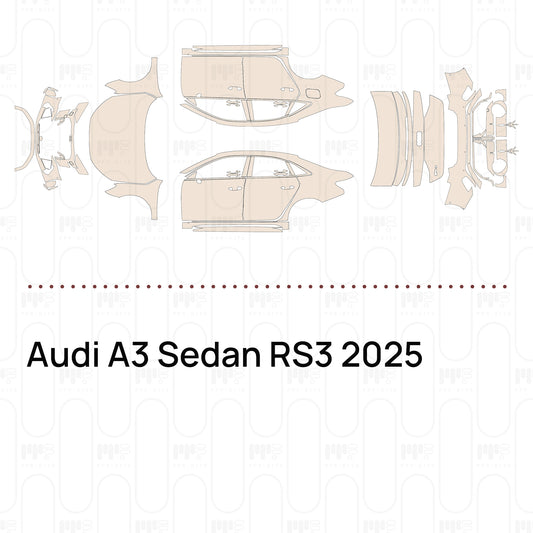 PPF prédécoupé Audi A3 Sedan RS3 2025