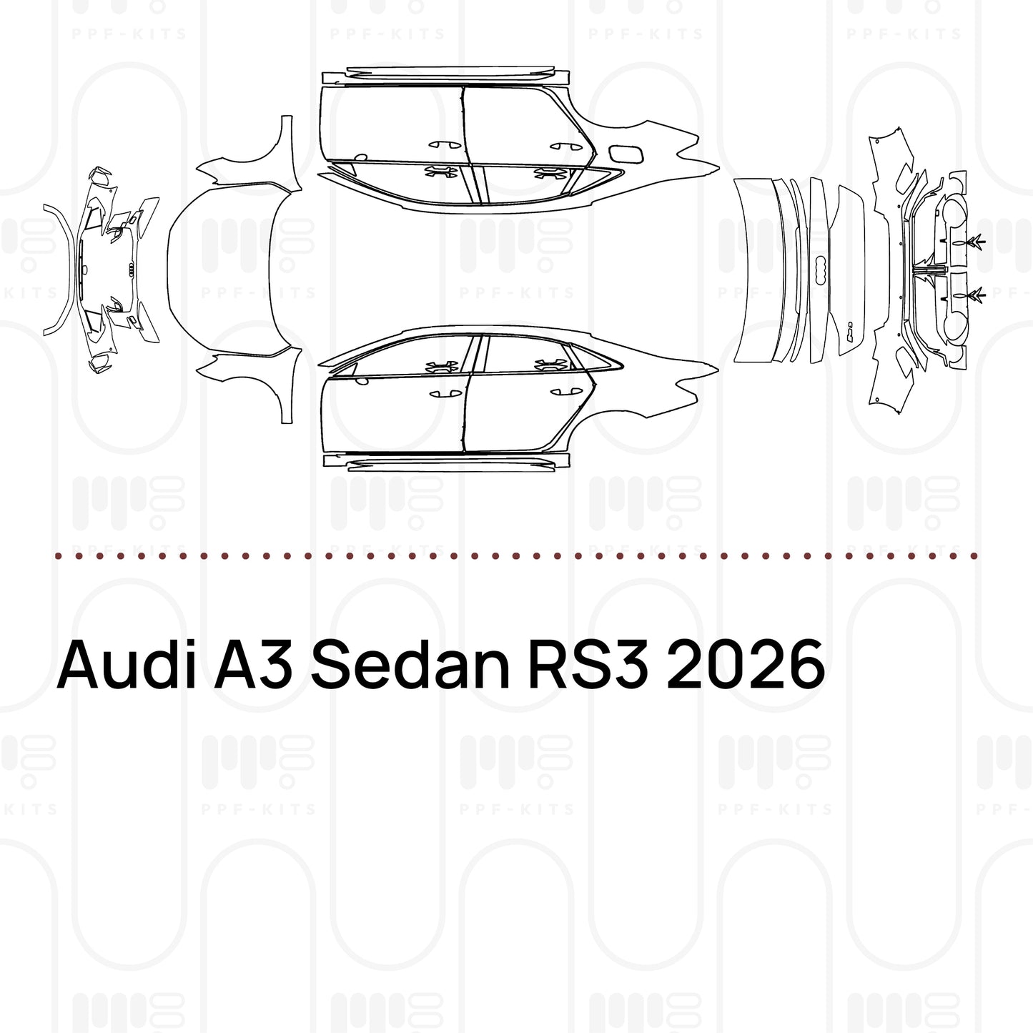 Pre-Cut PPF Audi A3 Sedan RS3 2026