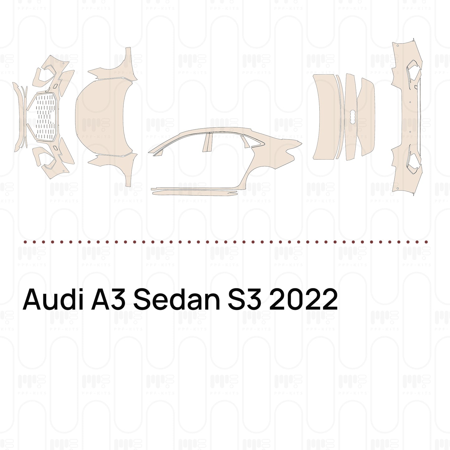 PPF prédécoupé Audi A3 Sedan S3 2022