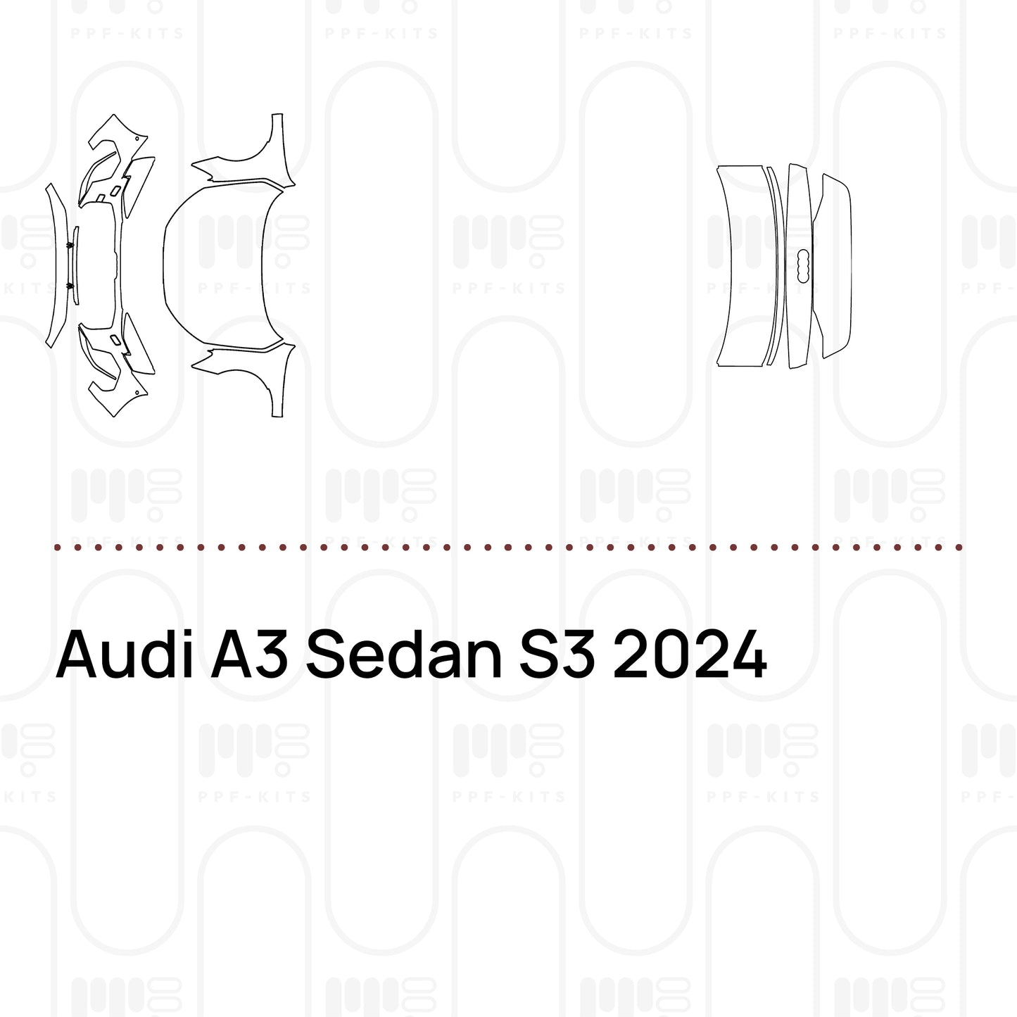 PPF prédécoupé Audi A3 Sedan S3 2024