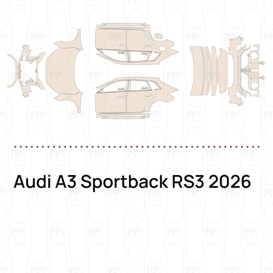 PPF prédécoupé Audi A3 Sportback RS3 2026