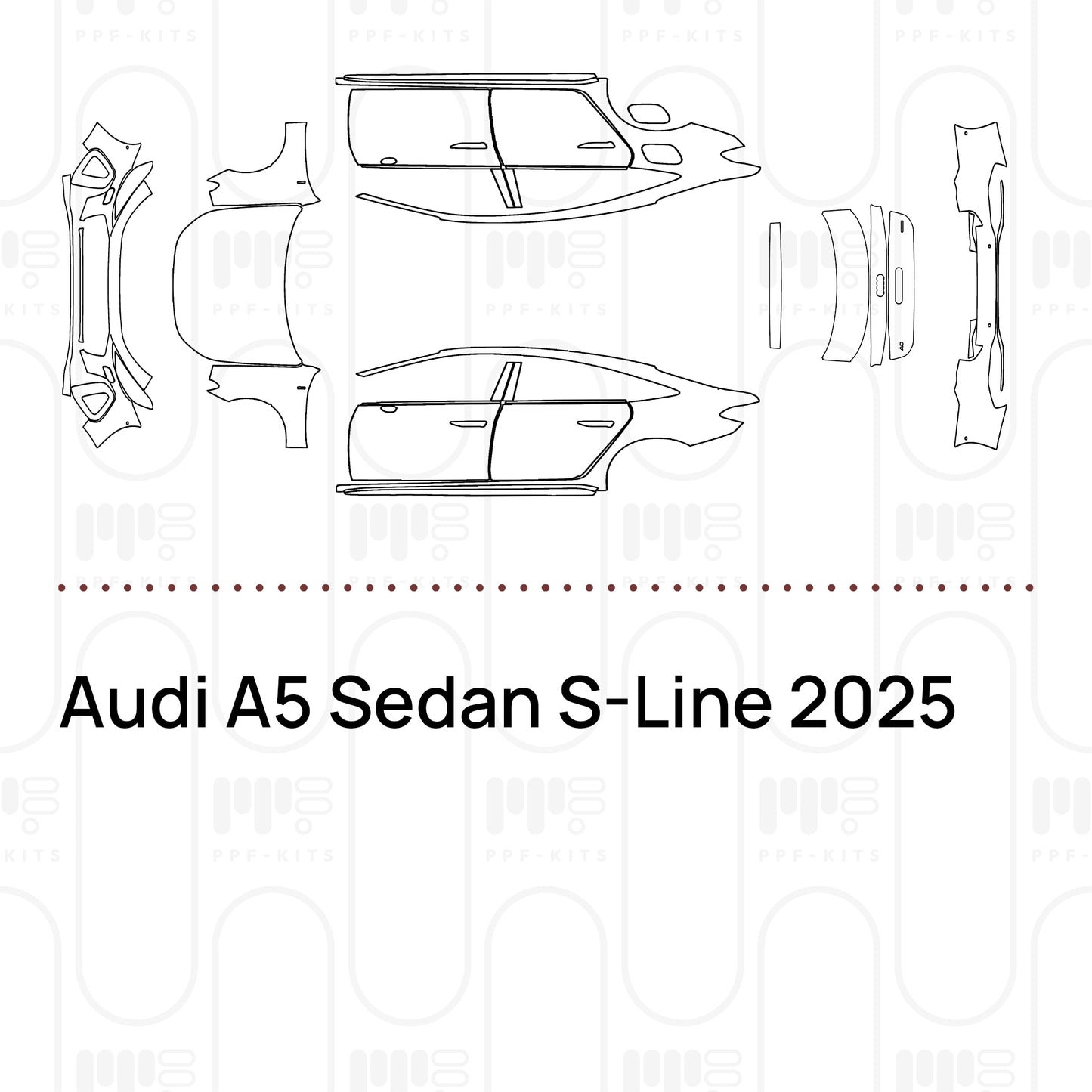 PPF prédécoupé Audi A5 Sedan S-Line 2025