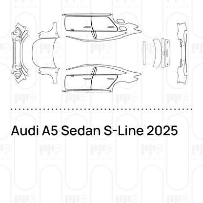 PPF prédécoupé Audi A5 Sedan S-Line 2025