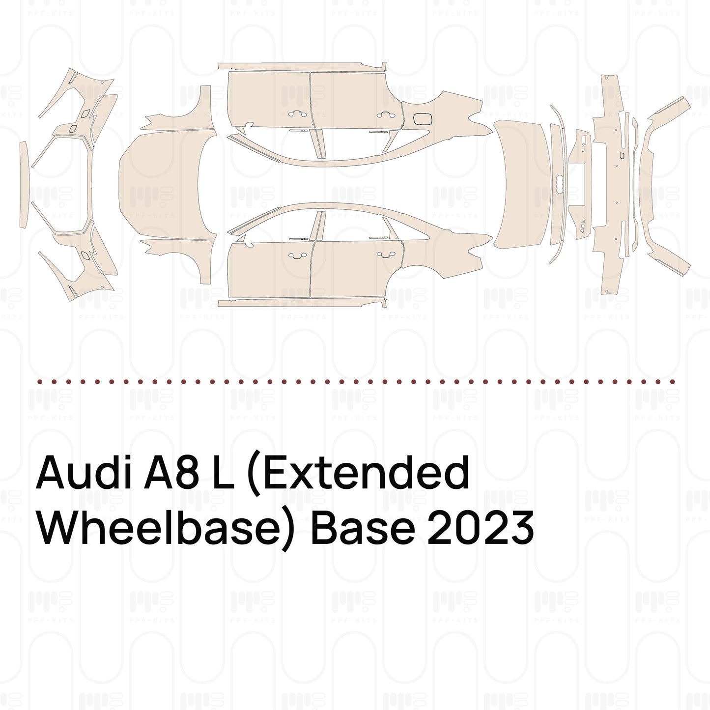 PPF prédécoupé Audi A8 L (Extended Wheelbase) Base 2023